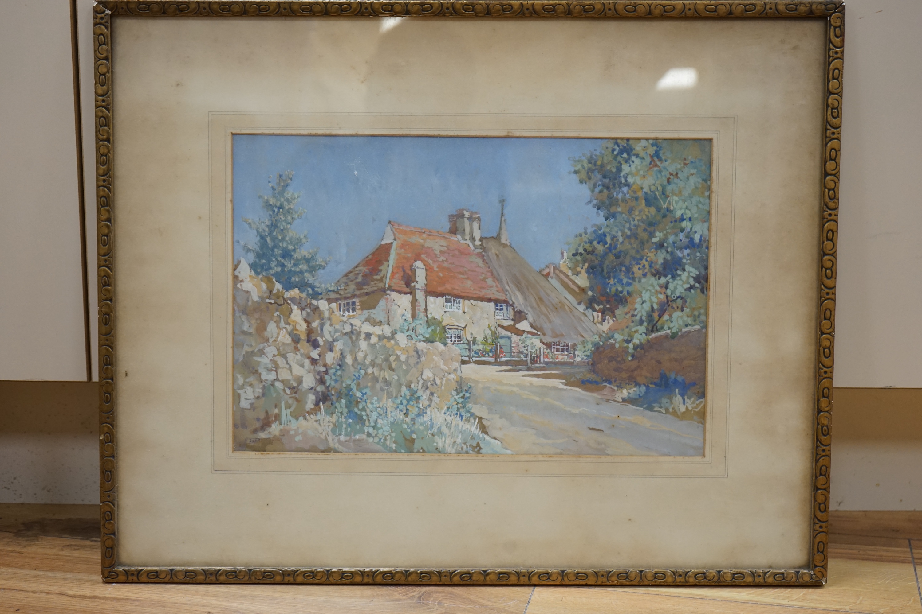 Janet Simpson (20th. C), gouache, ‘Piddinghoe Cottage’, signed, 25 x 37cm. Condition - fair to good